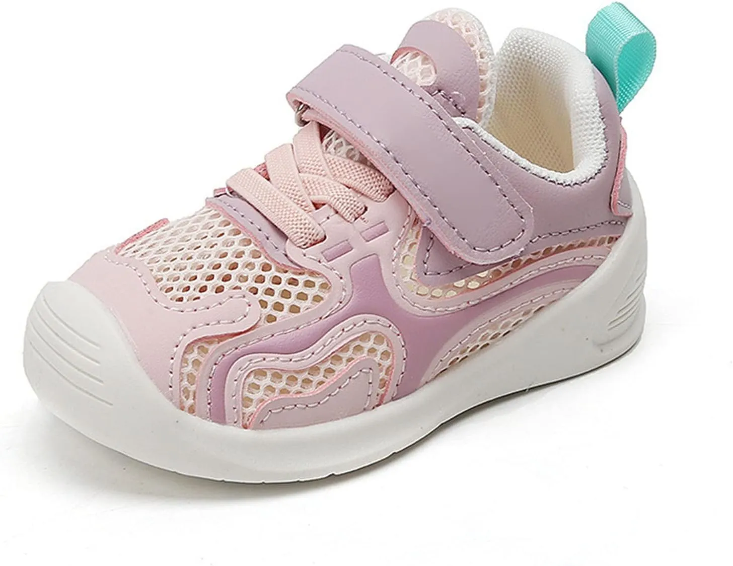 Toddler Boys Mesh Sneaker Ankle Hook and Loops Non Slip First Walking Sport Shoes Comfy Breathable Baby Infant Shoes