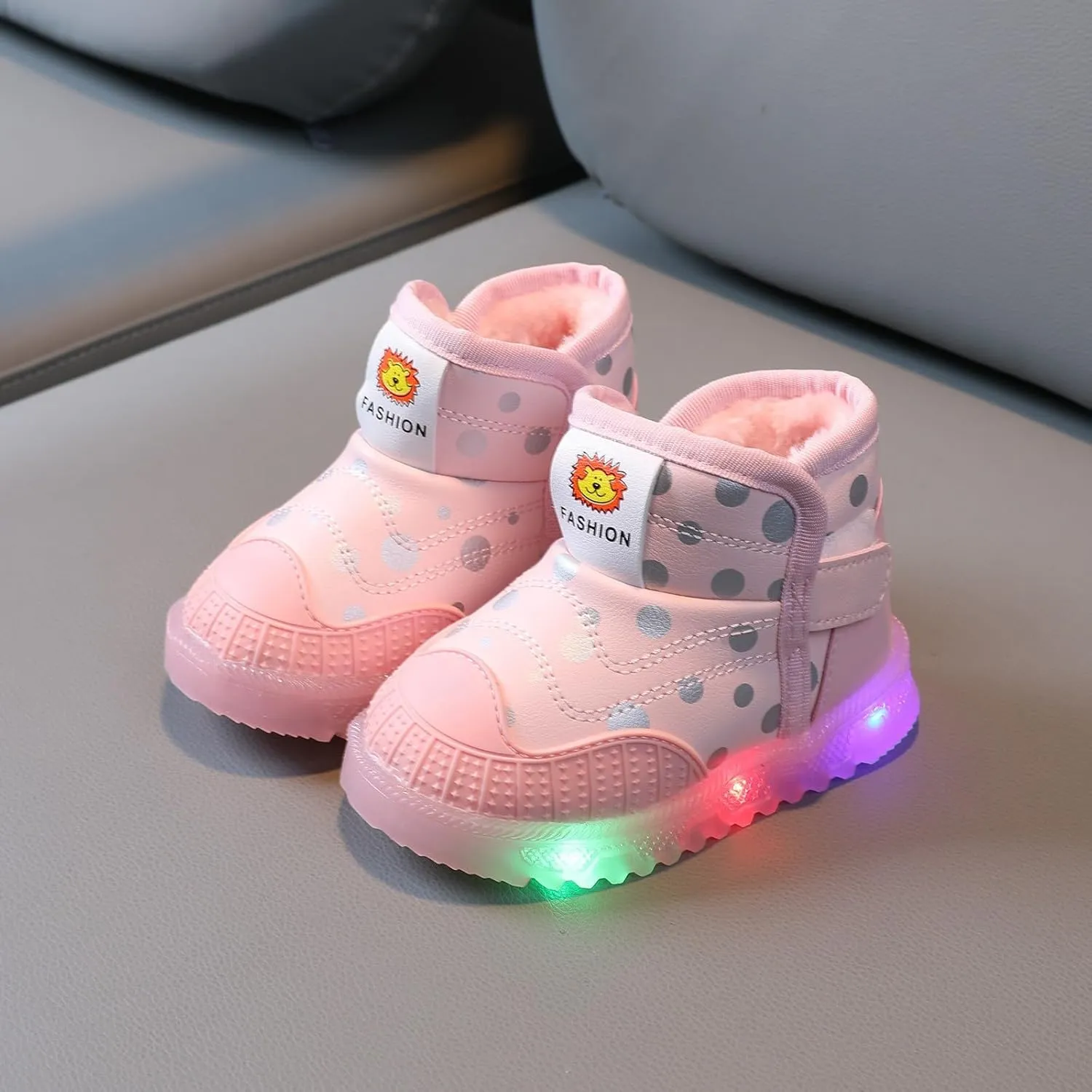 Toddler Girl Over The Knee Boots Toddler Warm Children Luminous Cotton Light Boots Led Baby Girls Boys Kids Shoes Winter Casual Shoes Toddler Girl Warm Boots