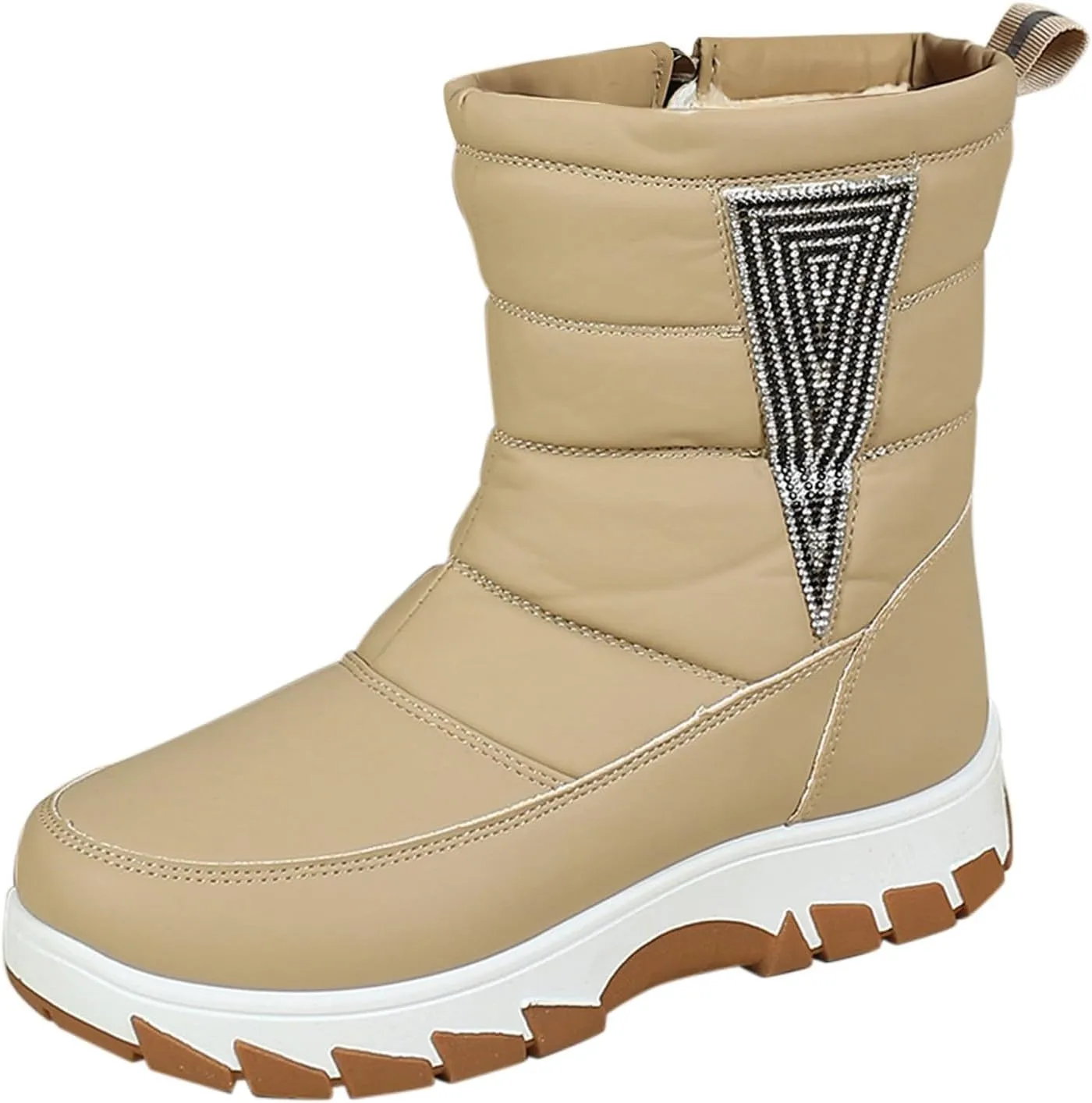 Toddler Girls Warm Snow Boots Kid Outdoor Insulated Winter Boot with Side Zipper Winter Walking Shoes for Men