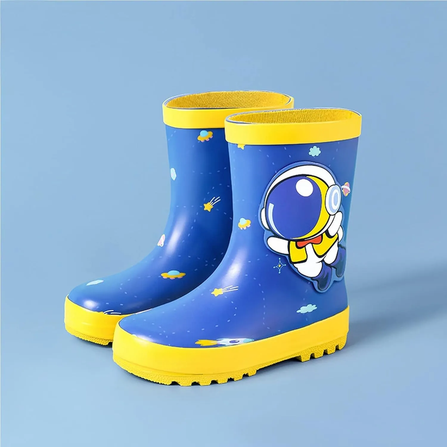 Toddler Kids Reflective Stripes Rain Boots Waterproo Rubber Boots In 3D Dinosaur Patterns For Boys Girls Rubber Boots
