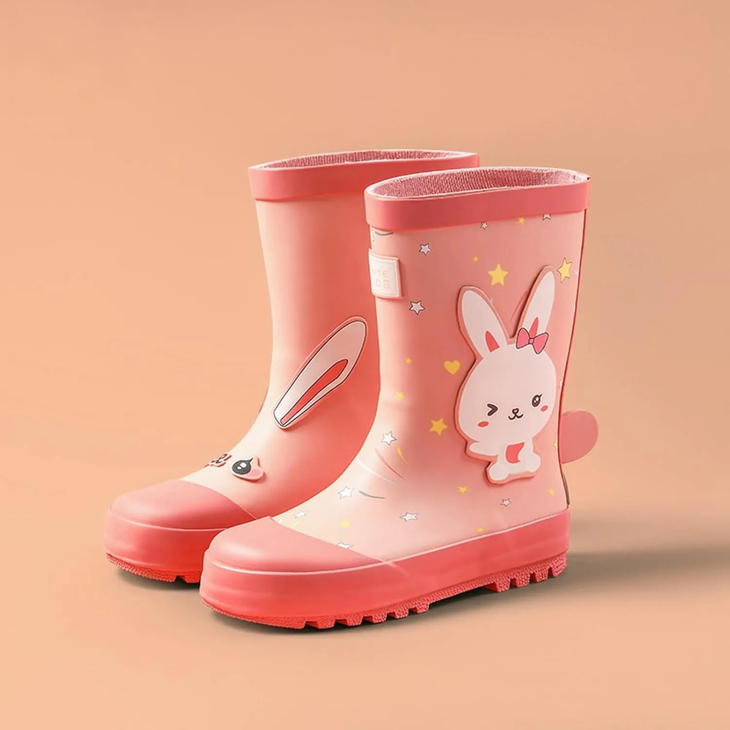 Toddler Kids Reflective Stripes Rain Boots Waterproo Rubber Boots In 3D Dinosaur Patterns For Boys Girls Rubber Boots