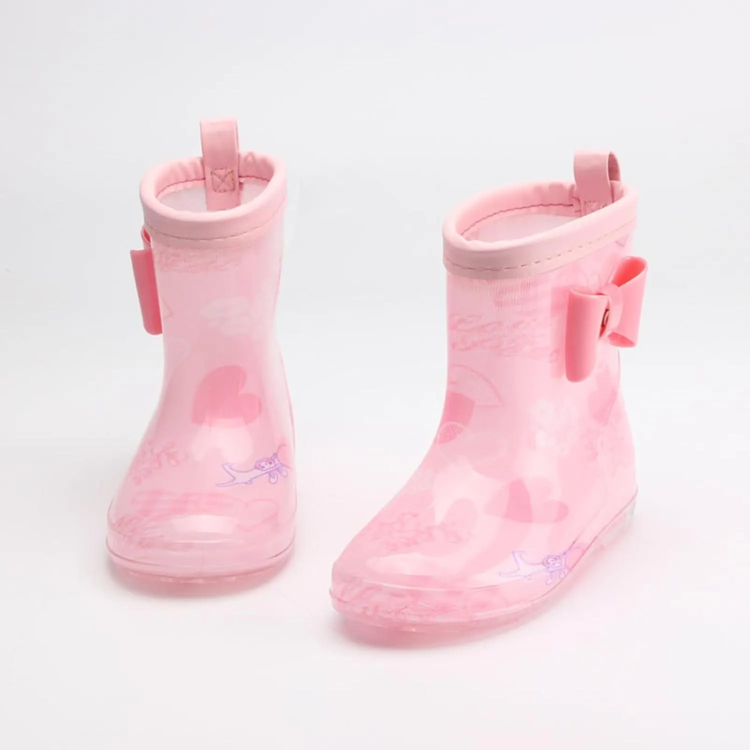 Toddler Rain Boots With Cute Bow Kids Waterproof Rubber Boots For Girls Boys Camouflage Rain Boots For Girls Short