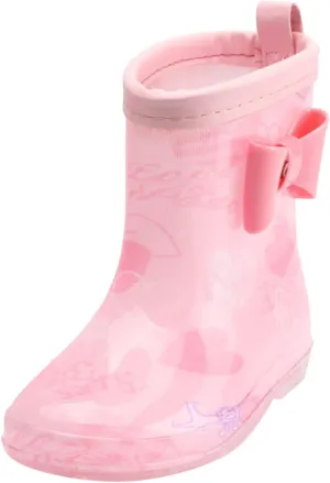 Toddler Rain Boots With Cute Bow Kids Waterproof Rubber Boots For Girls Boys Camouflage Rain Boots For Girls Short
