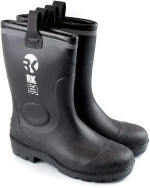 Troy Safety Men's Safety Waterproof Durable Insulated Rubber Sole Rain Snow Boots