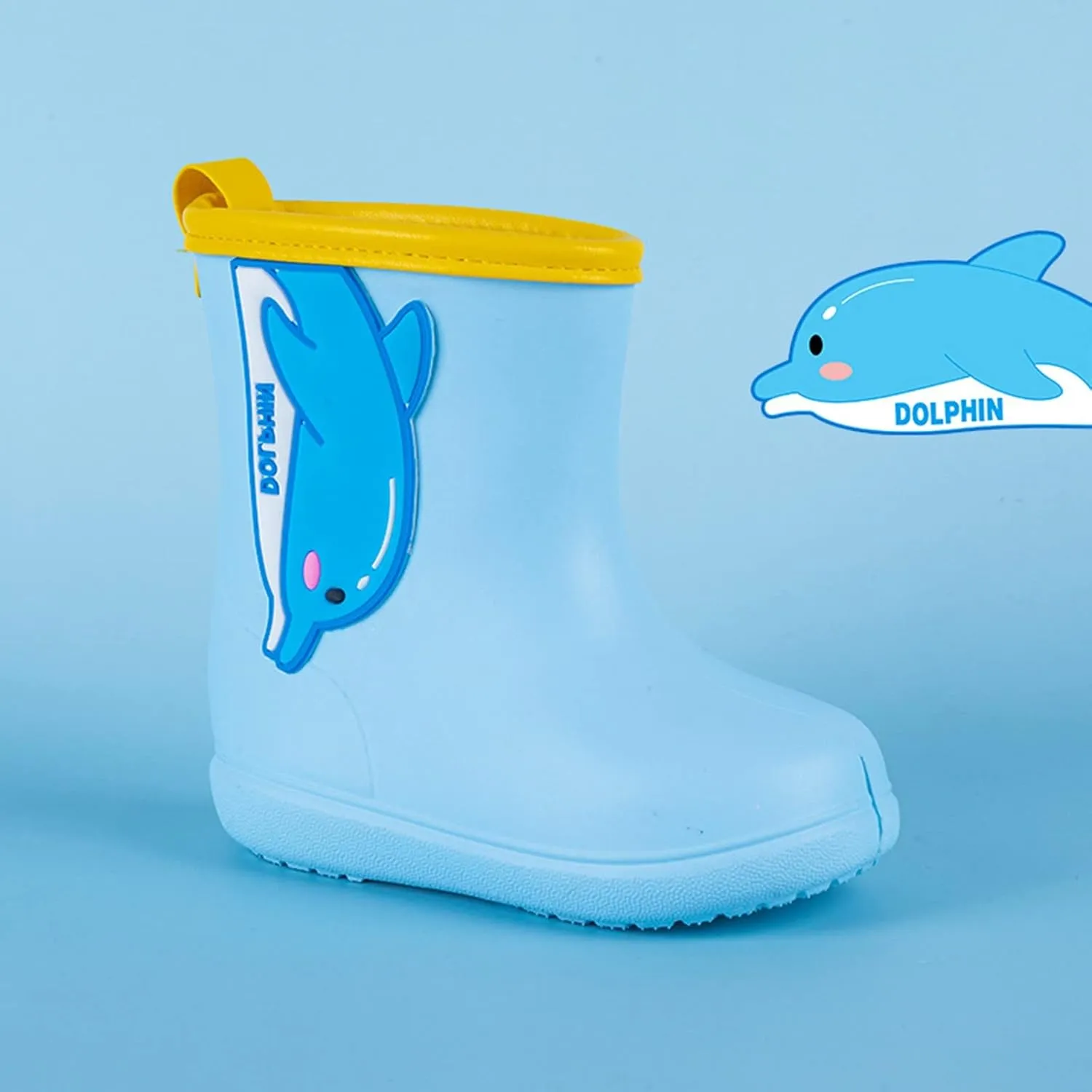 Unisex-Child Rain Boots Boys Girls Cute Short Rain Boots Waterproof Non Slip Garden Boots Toddler Kids Rainboots