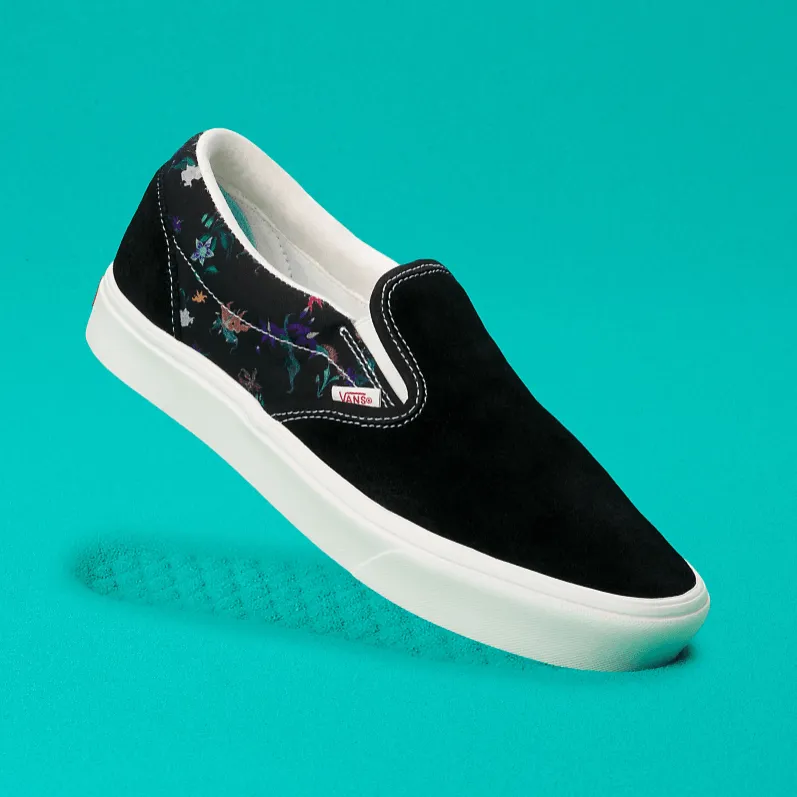 VANS Women's ComfyCush Slip-On Shoes Fatal Floral Black