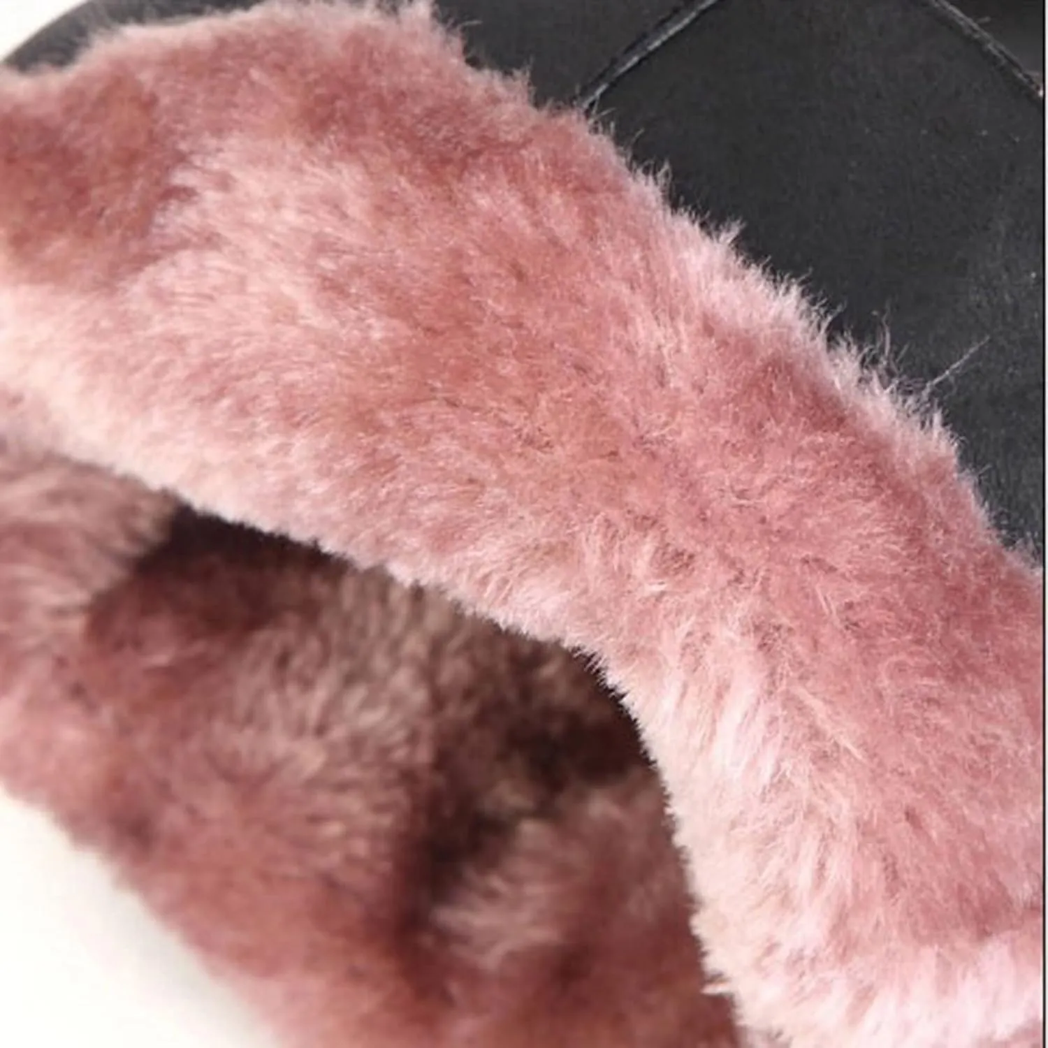 Wedge Booties for Women Wide Width,Plush Warm Snow Boots Round Toe Riding Boots with Zipper Comfy Faux Leather Boots