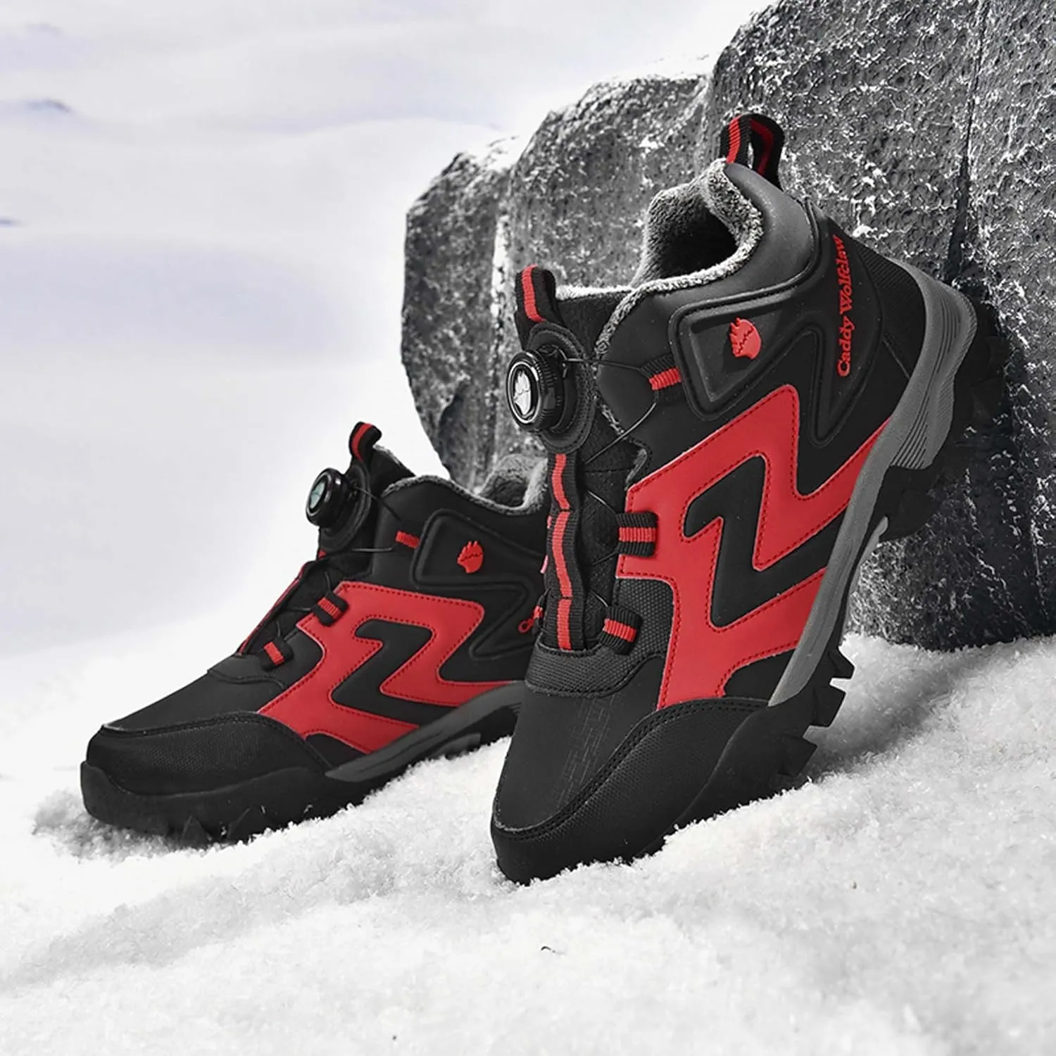Winter men's mid length boots hiking snow insulated waterproof outdoor boots waterproof snow boots work boots hiking boots