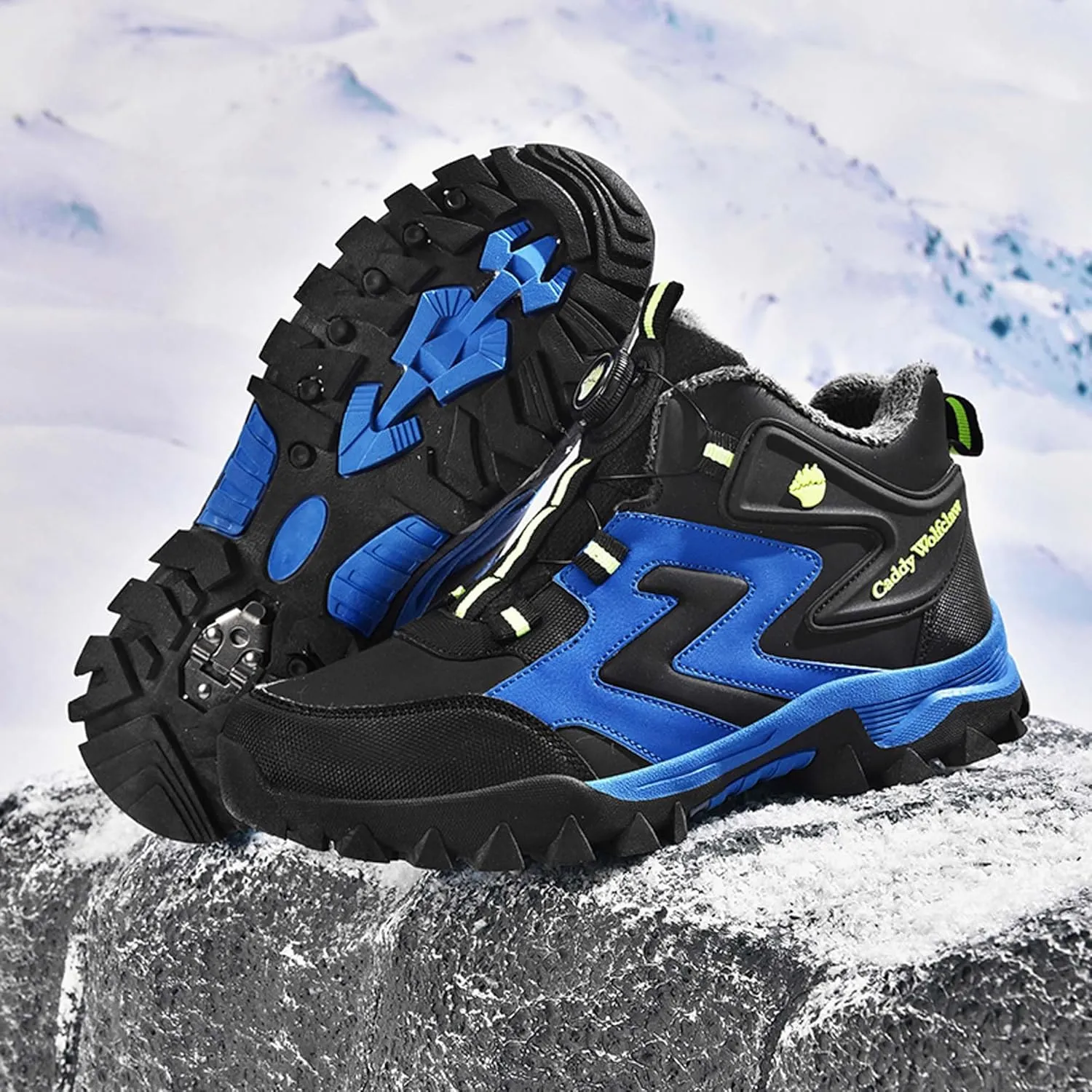 Winter men's mid length boots hiking snow insulated waterproof outdoor boots waterproof snow boots work boots hiking boots