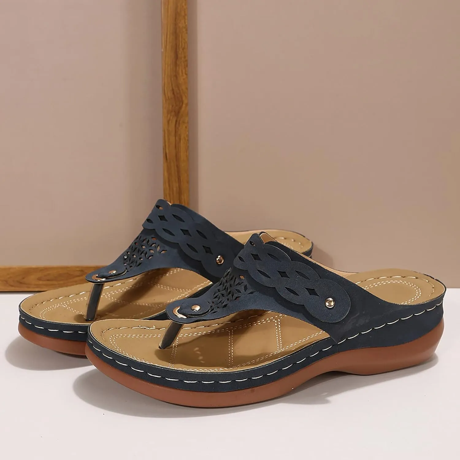Women Orthopedic Sandals-Breathable Mesh and Leather Sandals Orthotic Women's Beach Flip Flops Orthopedic Summer Sandals for Women 2025 Dressy Orthotic Women's Comfort Sandals Comfort Sandals Woman