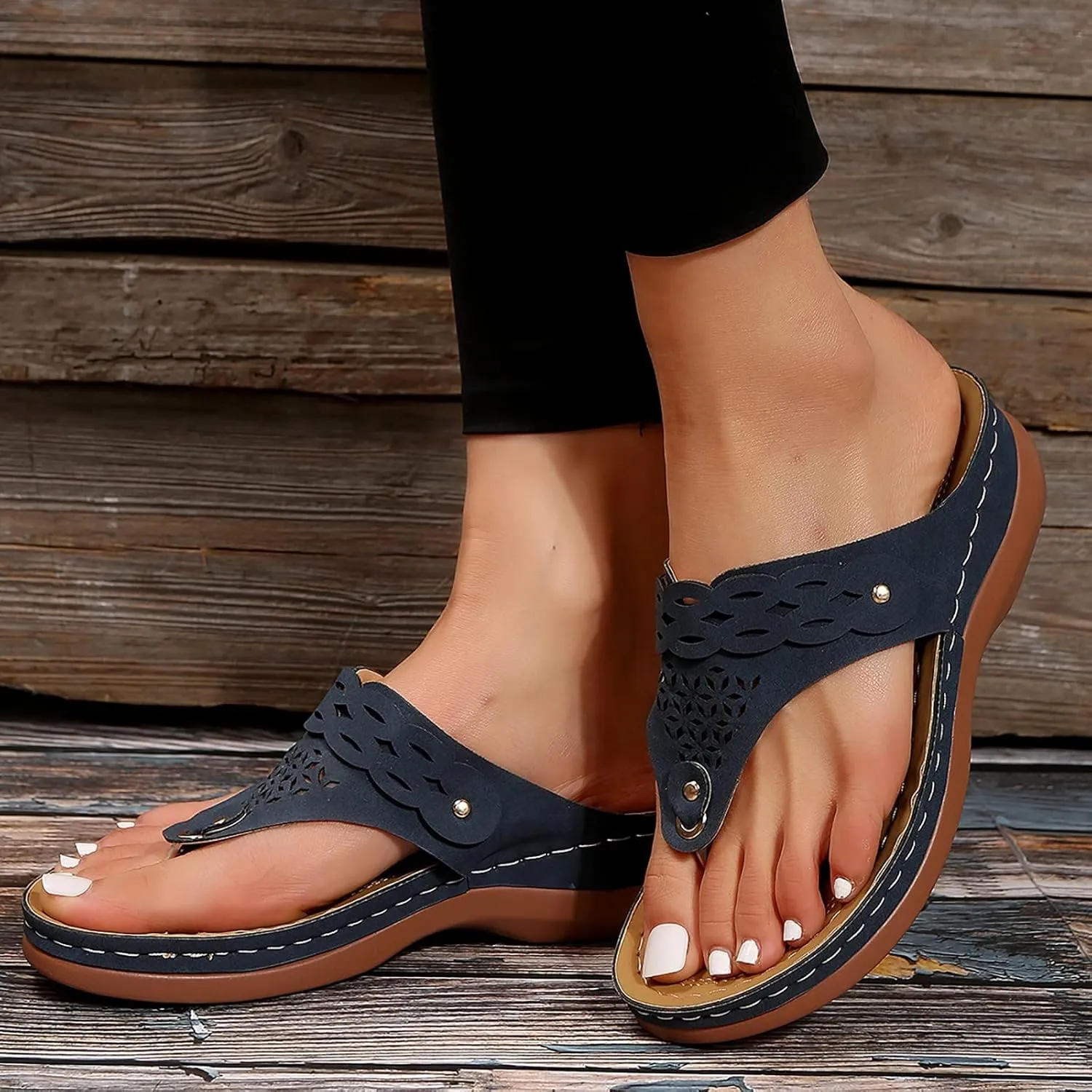 Women Orthopedic Sandals-Breathable Mesh and Leather Sandals Orthotic Women's Beach Flip Flops Orthopedic Summer Sandals for Women 2025 Dressy Orthotic Women's Comfort Sandals Comfort Sandals Woman