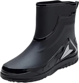 Women's Ankle Rain Boots Waterproof Rubber Deck Boots Short Garden Shoes Comfortable Non Slip Work Shoes