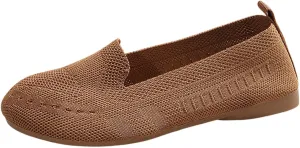 Women's Casual Slip On Shoes Breathable Mesh Flat Comfortable Walking Shoes for Daily Wear and Travel Lightweight Versatile Design