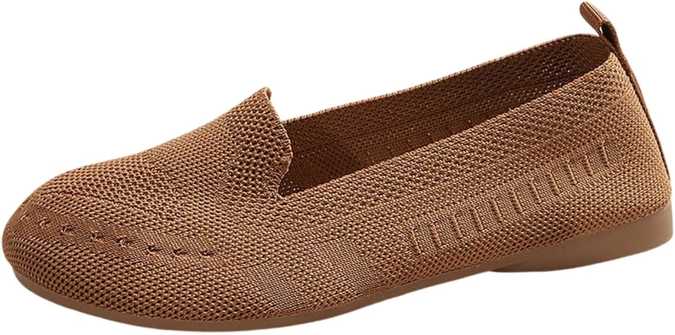 Women's Casual Slip On Shoes Breathable Mesh Flat Comfortable Walking Shoes for Daily Wear and Travel Lightweight Versatile Design