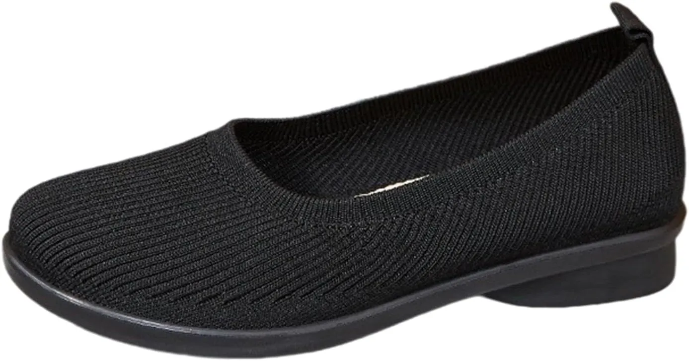 Women's Comfortable Slip On Loafers Low Heel Round Toe Casual Shoes for Daily Wear Dating Vacation Outfits with