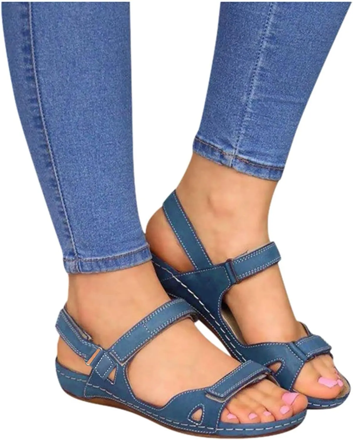 Womens Dressy Orthopedic Sandals Orthopedic Women's Summer Shoes Orthopedic Comfortable Flat Sandals for Women Orthotic Plantar Fasciitis Shoes Women Work Dressy Sandals Sandals for Women Wide