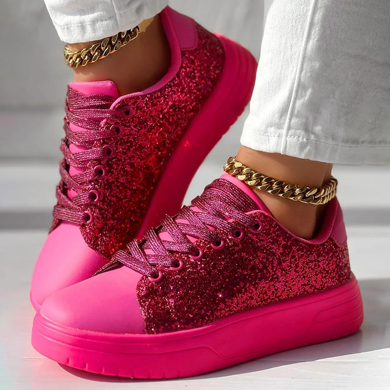 Womens Fashion Sneakers Shoes for Woman Womens Shoes Sport Shoes for Womenscomfortable Slip on Platform Sneakers