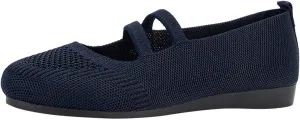Womens Flat Shoes Knit Ballet Shoes Round Toe Slip on Loafer Casual Business Shoe Comfort Soft Office Flats