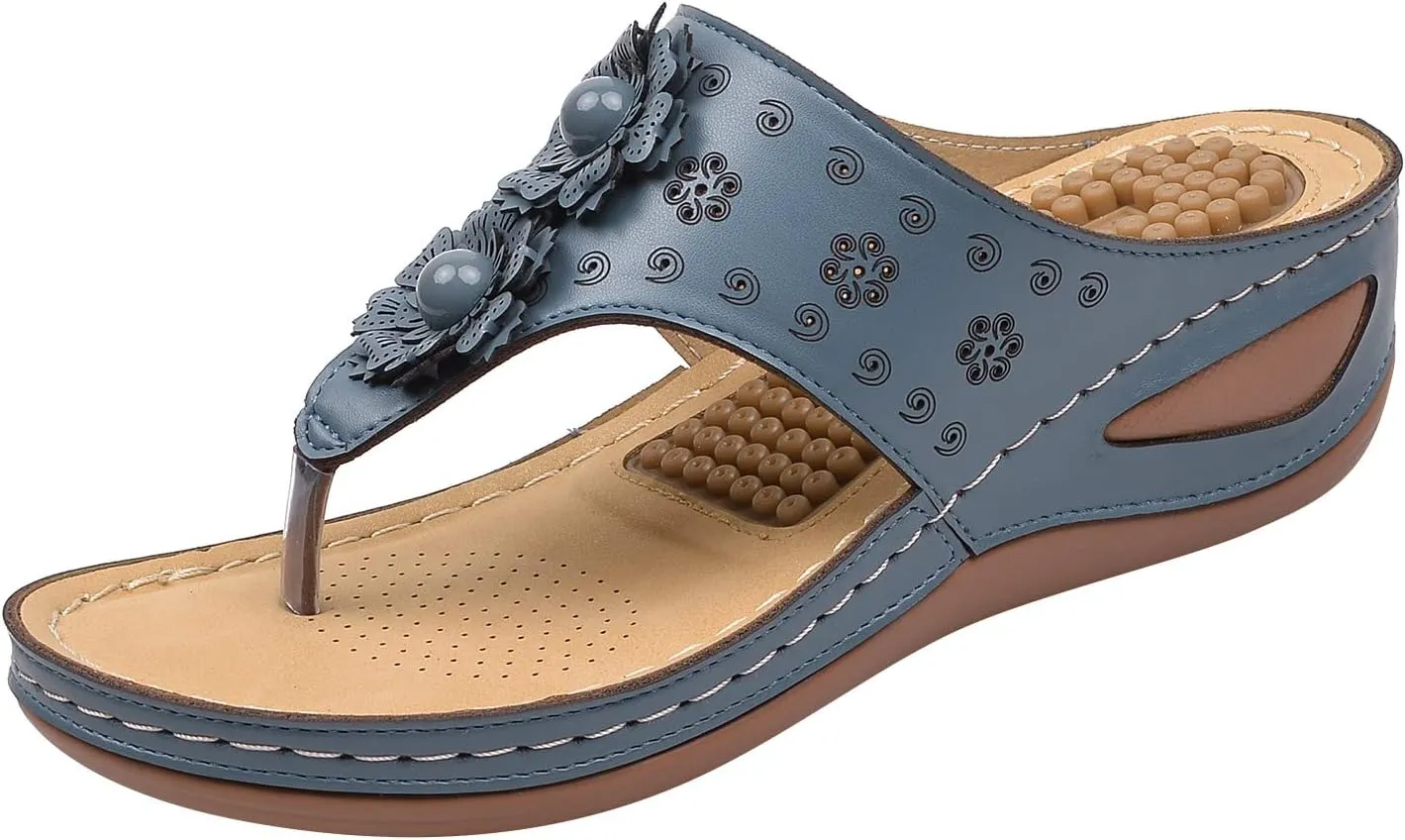 Womens Orthopedic Sandals With Arch Support Summer Casual Flip Flops Adjustable Buckle Beach Walking Shoes Breathable Mesh Quick Dry Sport Sandals Orthopedic Shoes for Women