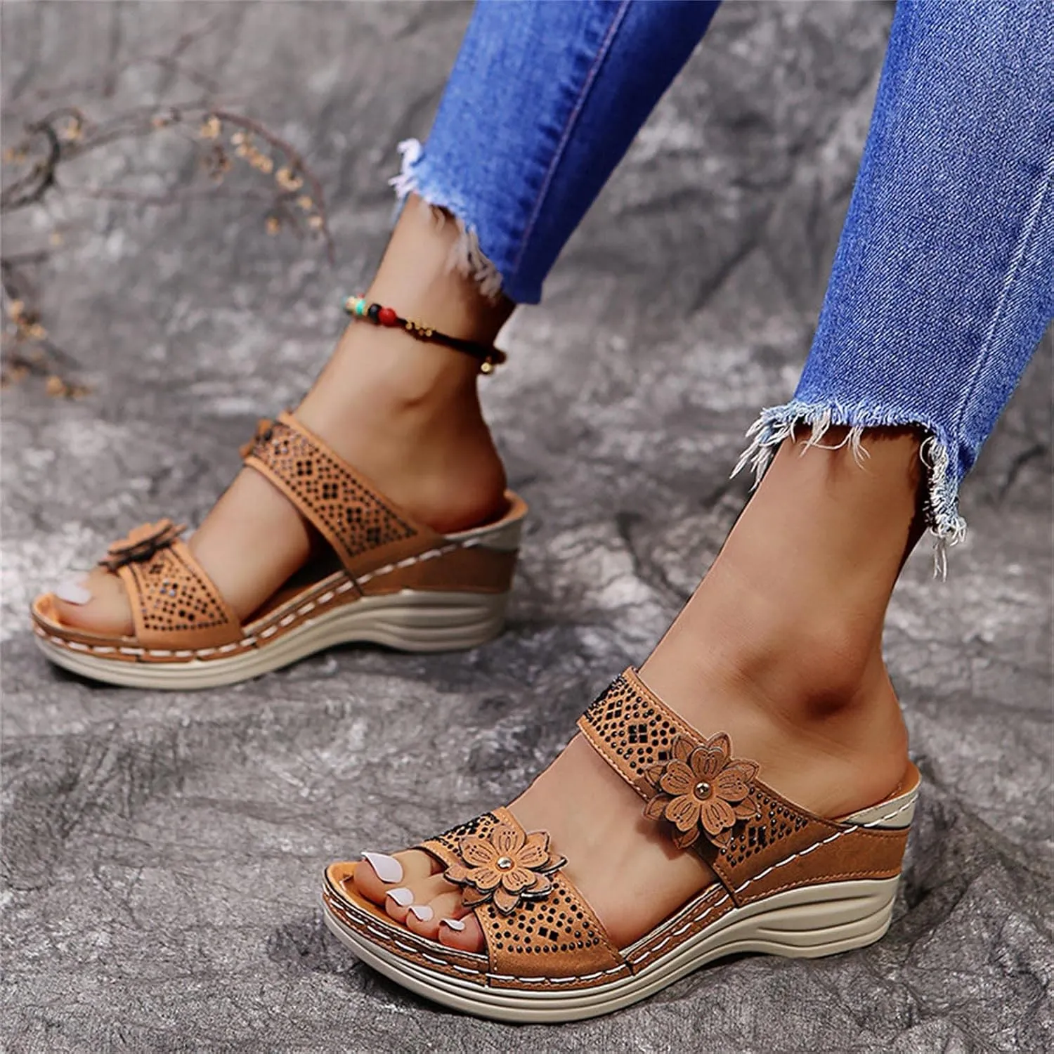 Womens Orthopedic Walking Sandals Orthopedic Women's Wide Width Sandals Woman Arch Support Sandals Orthopedic Dressy Sandals for Plantar Fasciitis for Women Orthopedic Walking Sandals for Wide Feet