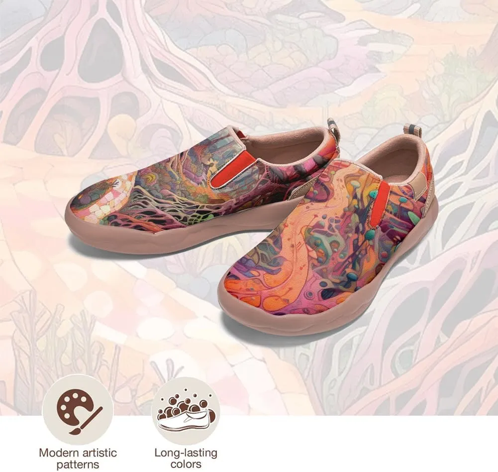 Women's Painted Travel Shoes Slip Ons Comfortable Lightweight Walking Loafers
