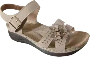 Womens Platform Wedge Sandals With Arch Support Lightweight Foam Slides Adjustable Buckle Summer Beach Casual Comfortable Walking Shoes Orthopedic Shoes for Women