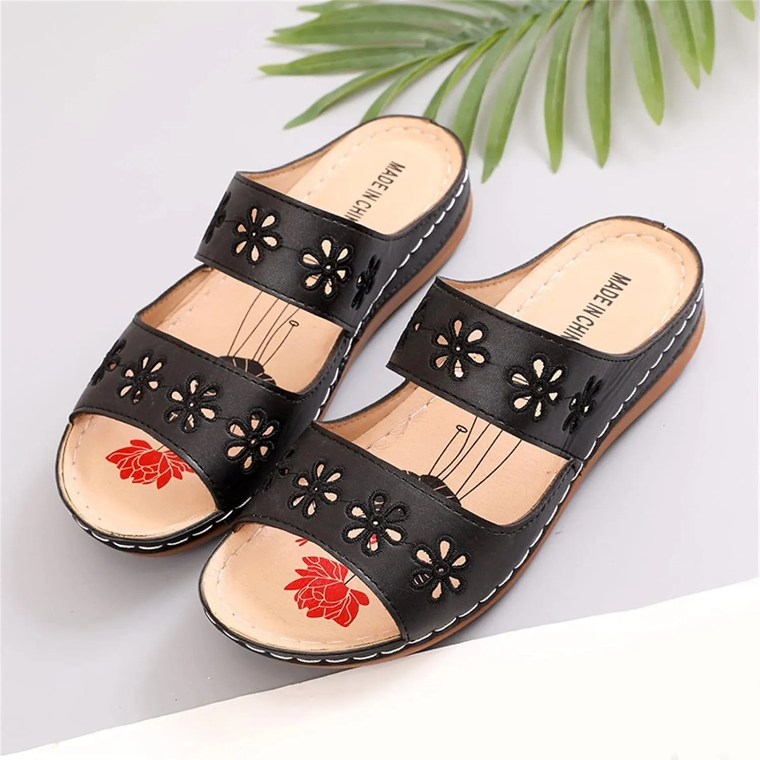 Womens Recovery Sandals Orthopedic with Arch Support Adjustable Straps Comfortable Walking Shoes Thick Cushion Summer Beach Casual Outdoor Plantar Fasciitis Relief