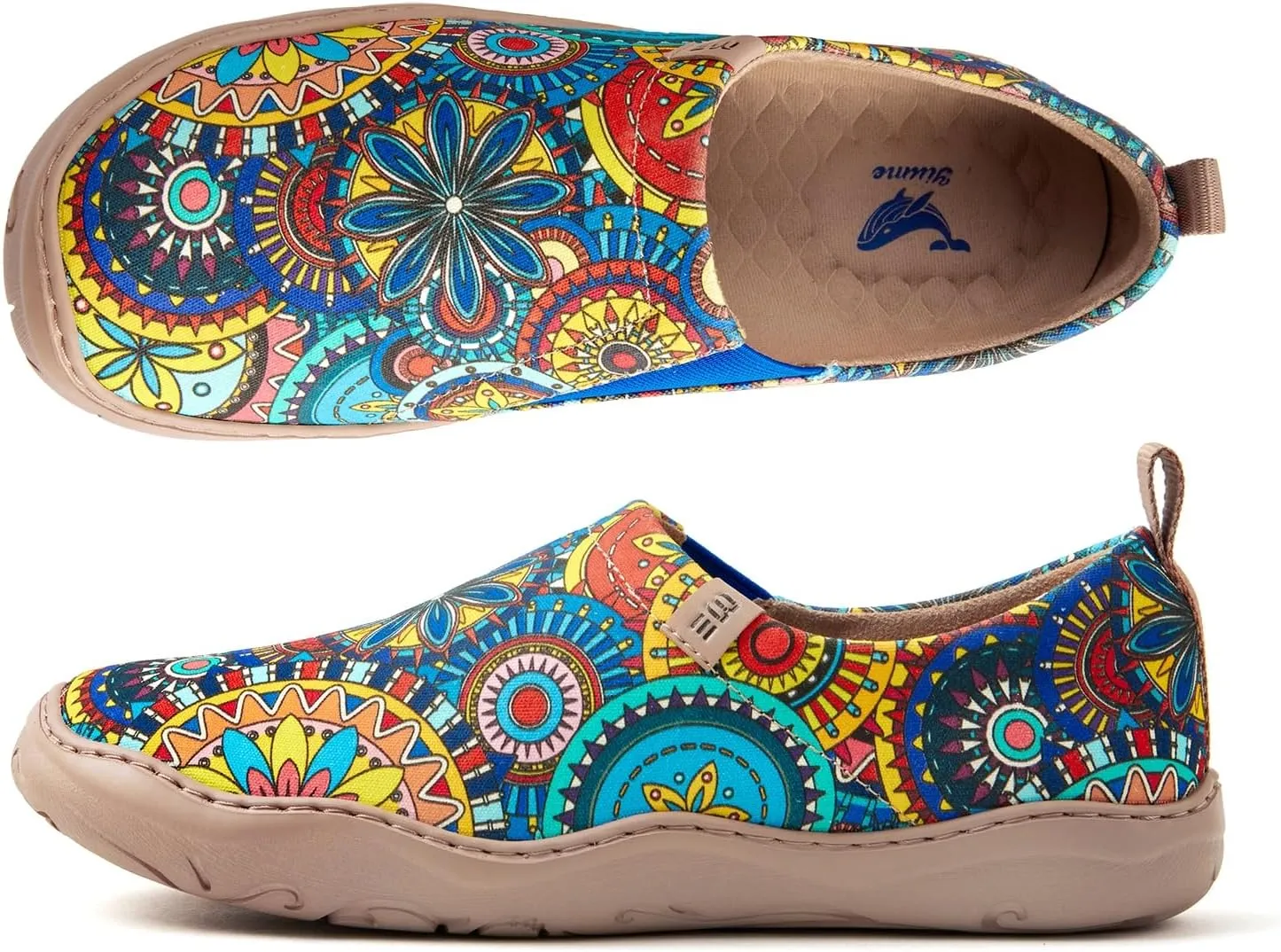 Womens Shoes Casual Loafers Art Painted Sneakers Canvas Slip-On Shoes
