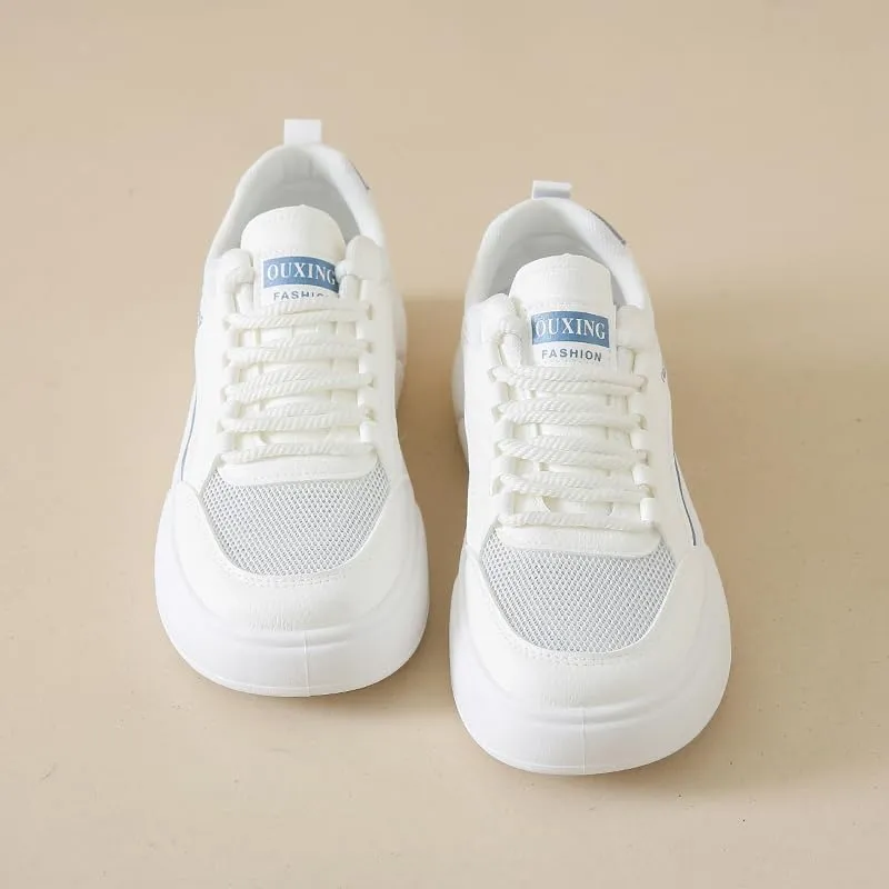 Women's Skateboard Shoes Running Lightweight Tennis Shoes Non Slip Gym Workout Breathable Mesh Walking Sneakers