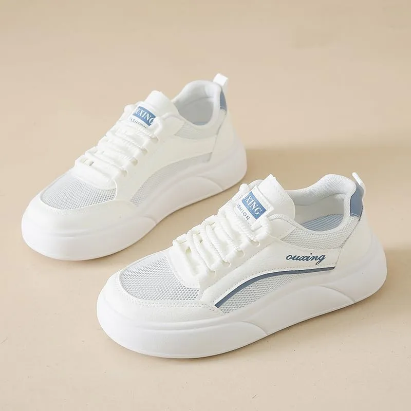 Women's Skateboard Shoes Running Lightweight Tennis Shoes Non Slip Gym Workout Breathable Mesh Walking Sneakers
