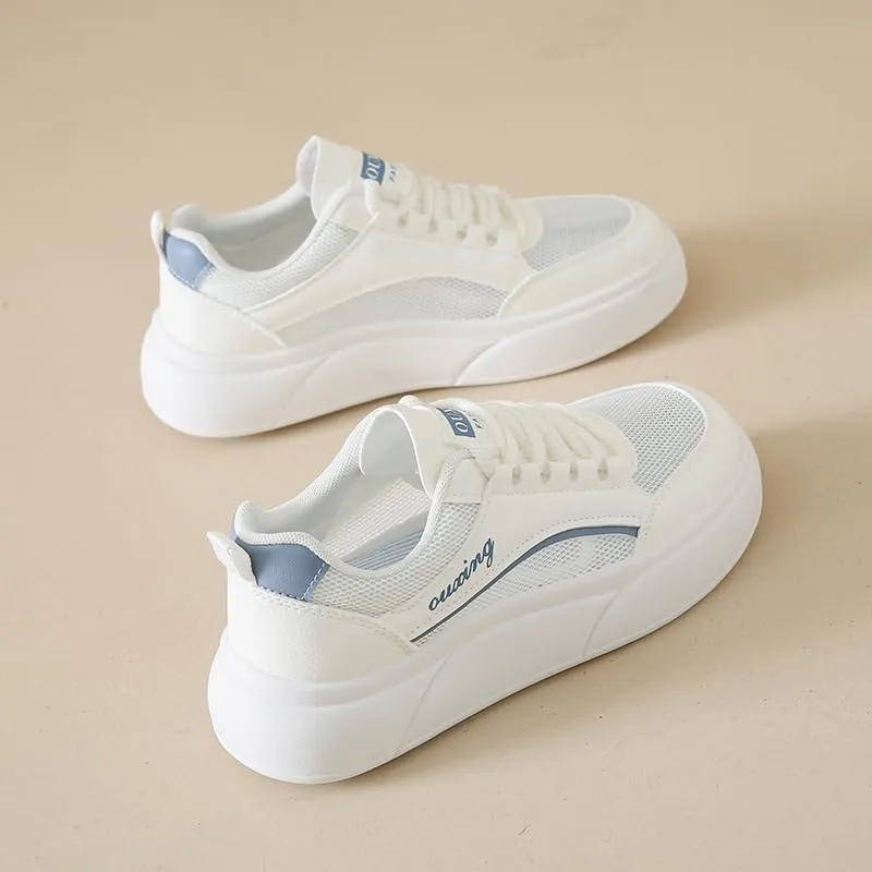 Women's Skateboard Shoes Running Lightweight Tennis Shoes Non Slip Gym Workout Breathable Mesh Walking Sneakers