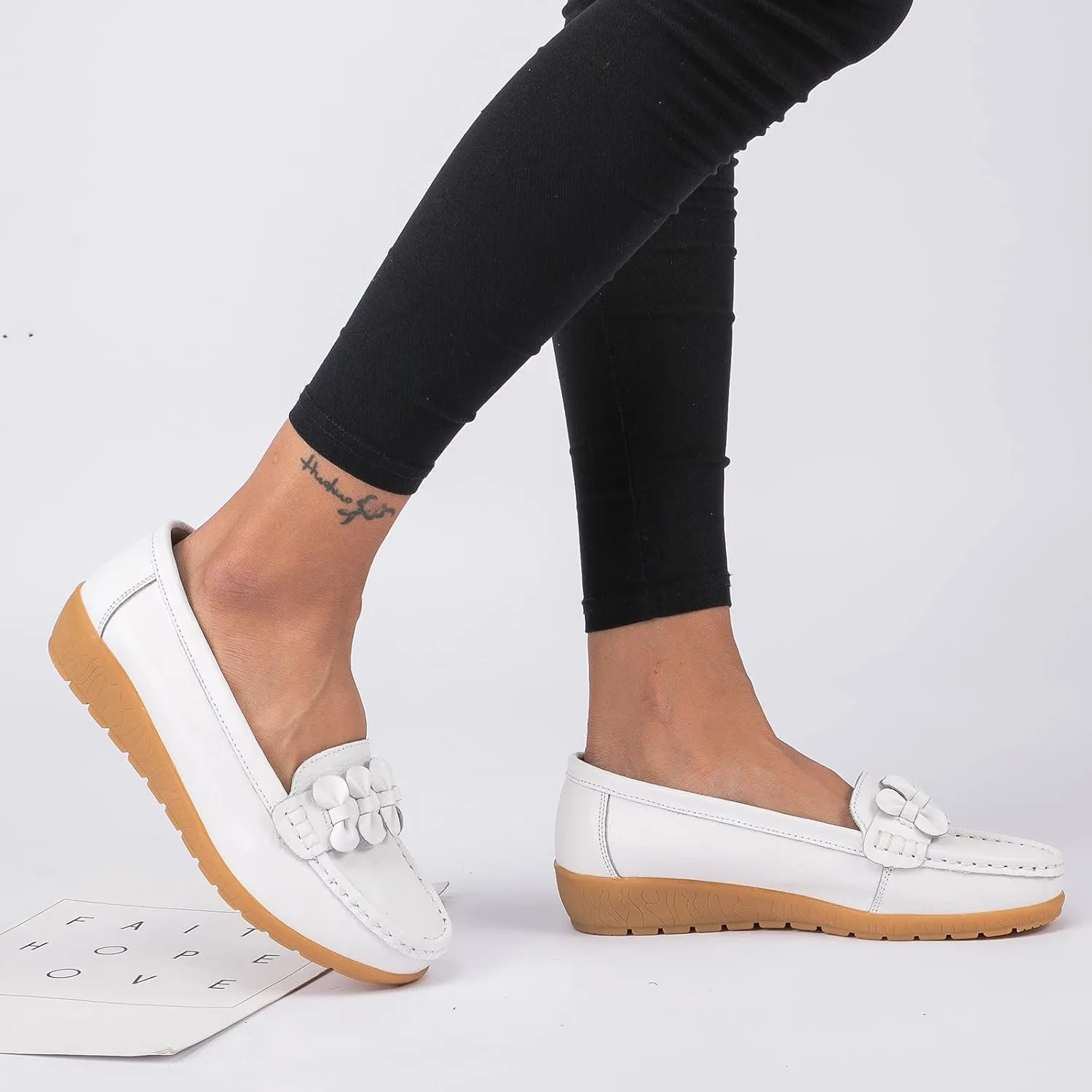 Womens Slip On Loafers Comfort Orthopedic Loafers Arch Support Sneakers Casual Walking Shoes Dressy Business Shoes