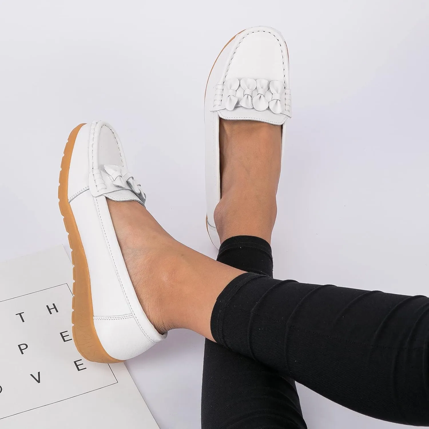 Womens Slip On Loafers Comfort Orthopedic Loafers Arch Support Sneakers Casual Walking Shoes Dressy Business Shoes