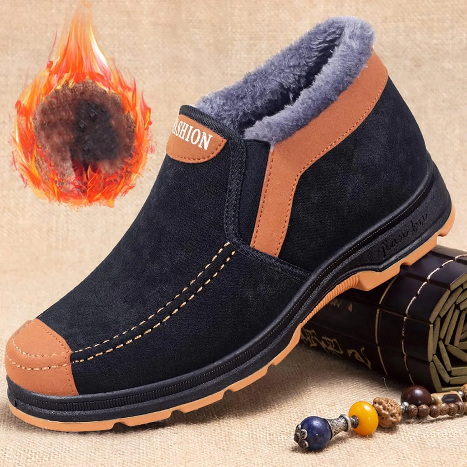 Womens Snow Boots Winter Warm Fu Lined Ankle Booties aterproof Insulated Slip On Shoes Short Boot Casual Shoes