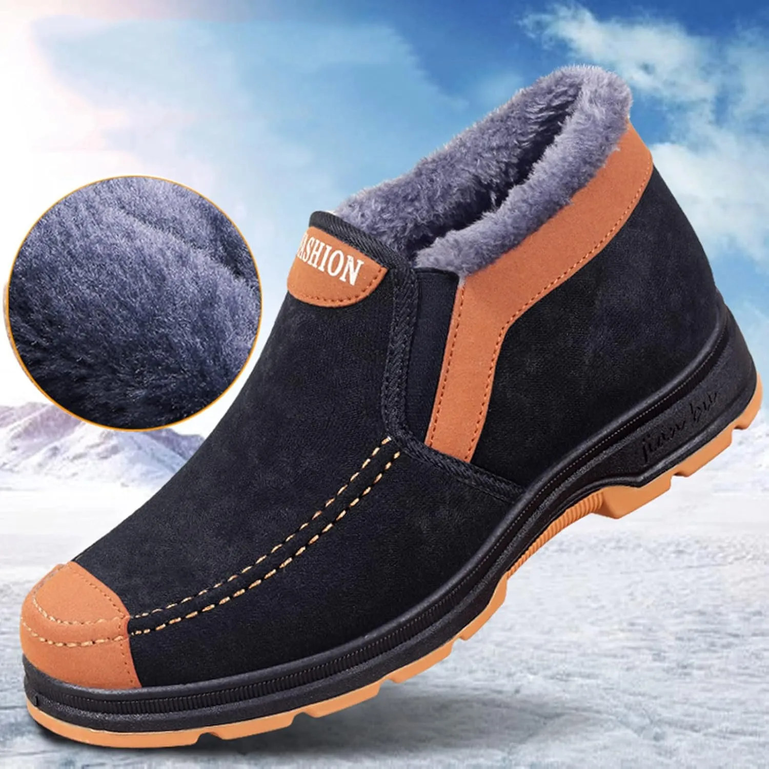 Womens Snow Boots Winter Warm Fu Lined Ankle Booties aterproof Insulated Slip On Shoes Short Boot Casual Shoes