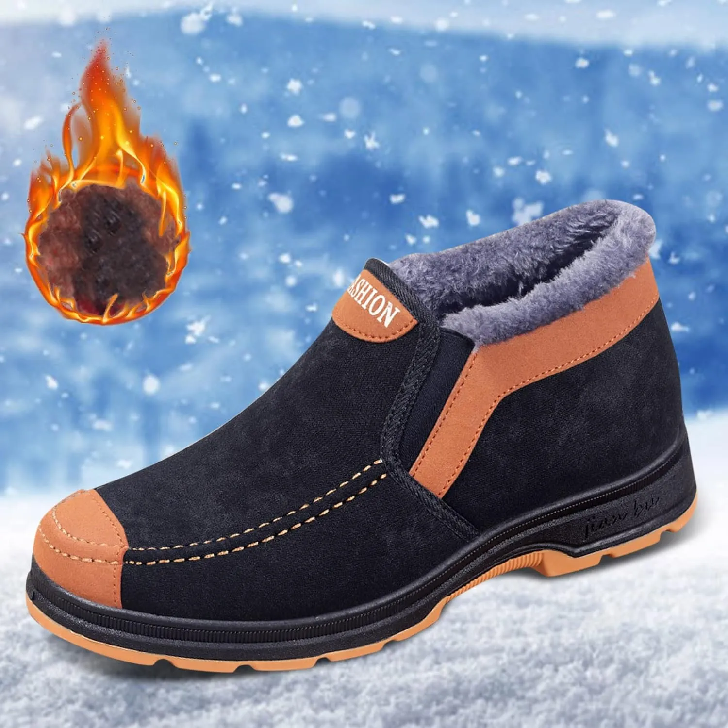 Womens Snow Boots Winter Warm Fu Lined Ankle Booties aterproof Insulated Slip On Shoes Short Boot Casual Shoes