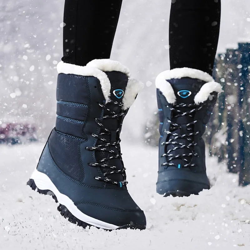 Women's Waterproof Non-Slip Texture Design Snow Shoes