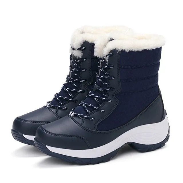 Women's Waterproof Non-Slip Texture Design Snow Shoes