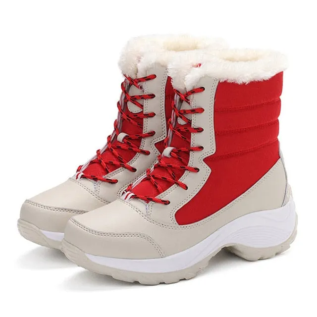 Women's Waterproof Non-Slip Texture Design Snow Shoes
