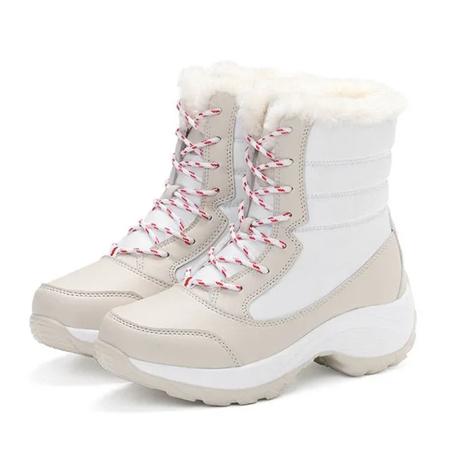 Women's Waterproof Non-Slip Texture Design Snow Shoes