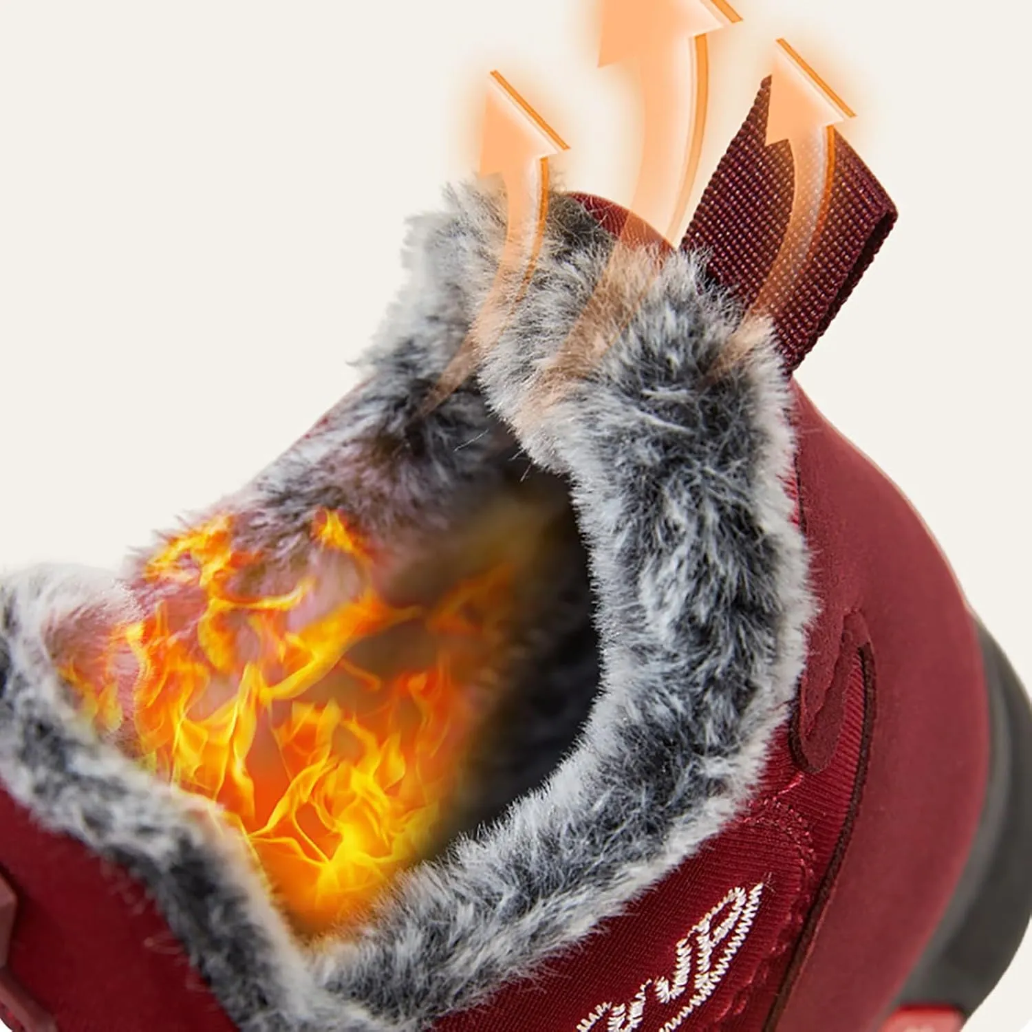 Womens Winter Snow Boots Men Ankle Booties Warm Plush Lined Waterproof Insulated Slip On Winter Walking Shoes