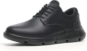 XPACS Men's Orthopedic Leather Dress Walking Shoes: Comfortable Arch Support Orthotic Plantar Fasciitis Business Casual Oxford, Flat Feet Formal Tennis Work Shoes for Foot and Heel Pain Relief
