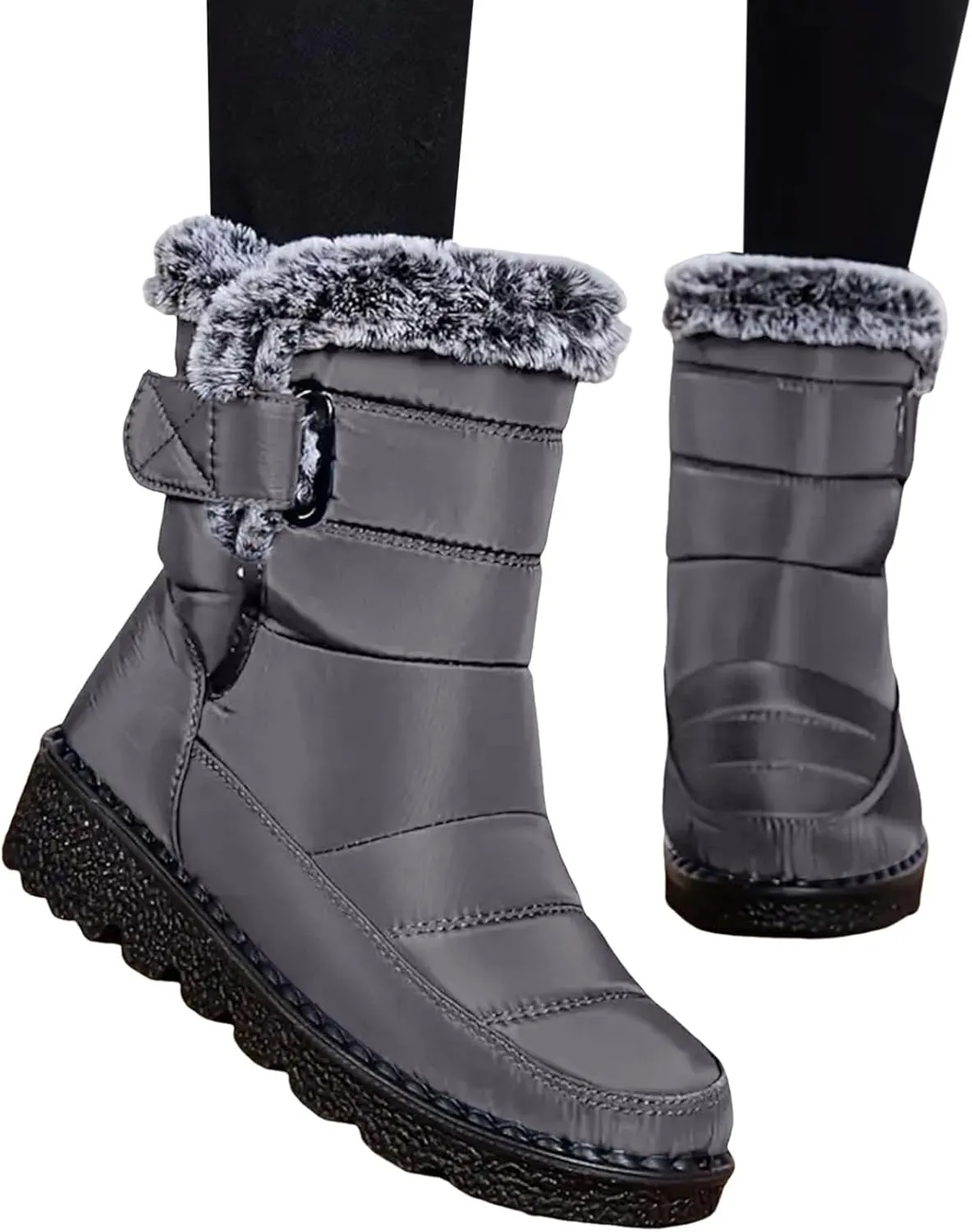 Yanzhenglip Winter Wide Toe Barefoot Hiking Shoes Boots, Non-Slip Waterproof Outdoor Running Boots Snow Boots