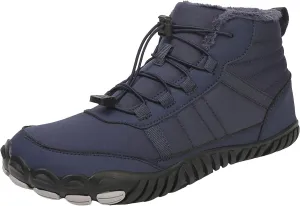 Yanzhenglip Winter Wide Toe Barefoot Hiking Shoes Boots, Non-Slip Waterproof Outdoor Running Boots Snow Boots