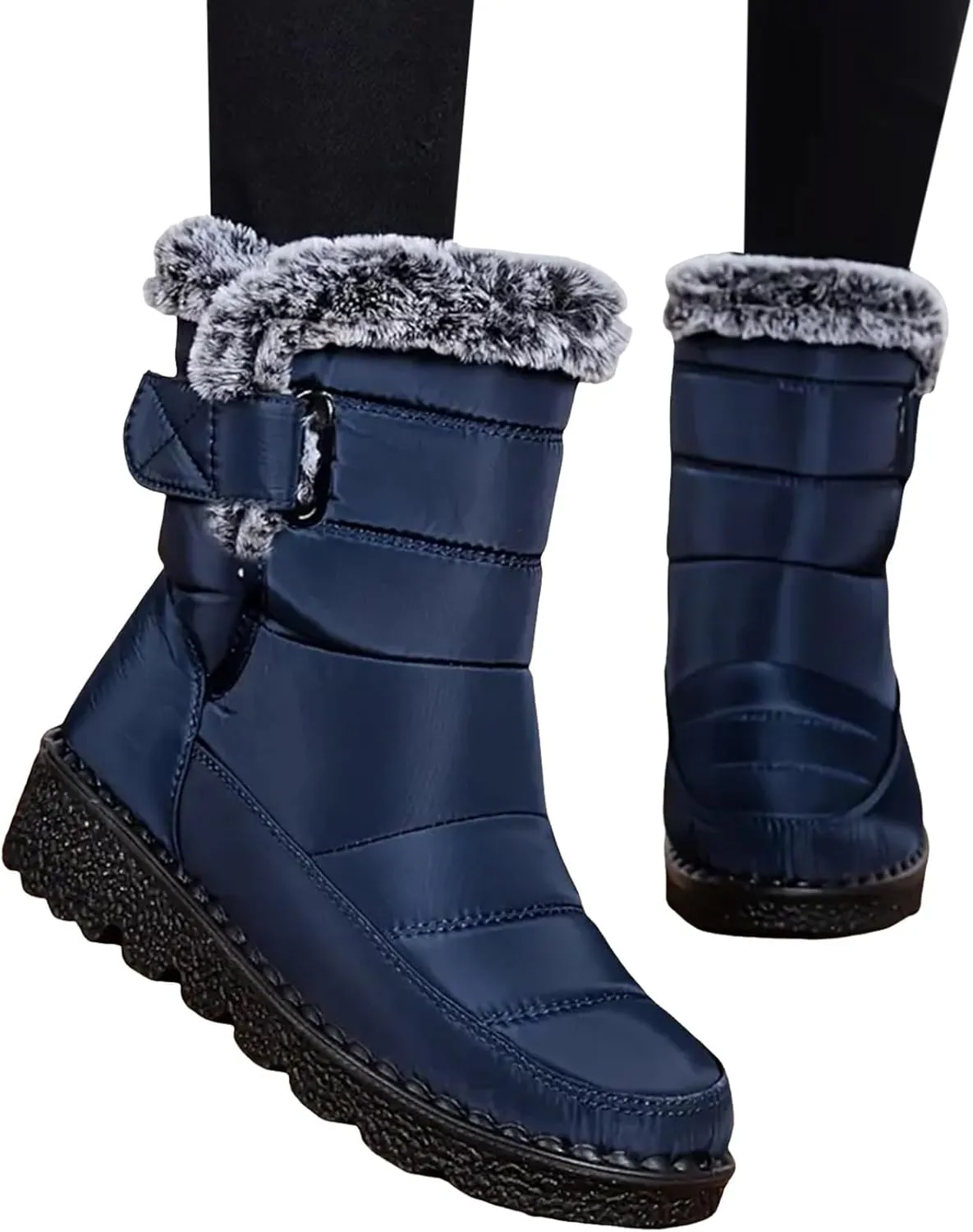 Yanzhenglip Winter Wide Toe Barefoot Hiking Shoes Boots, Non-Slip Waterproof Outdoor Running Boots Snow Boots