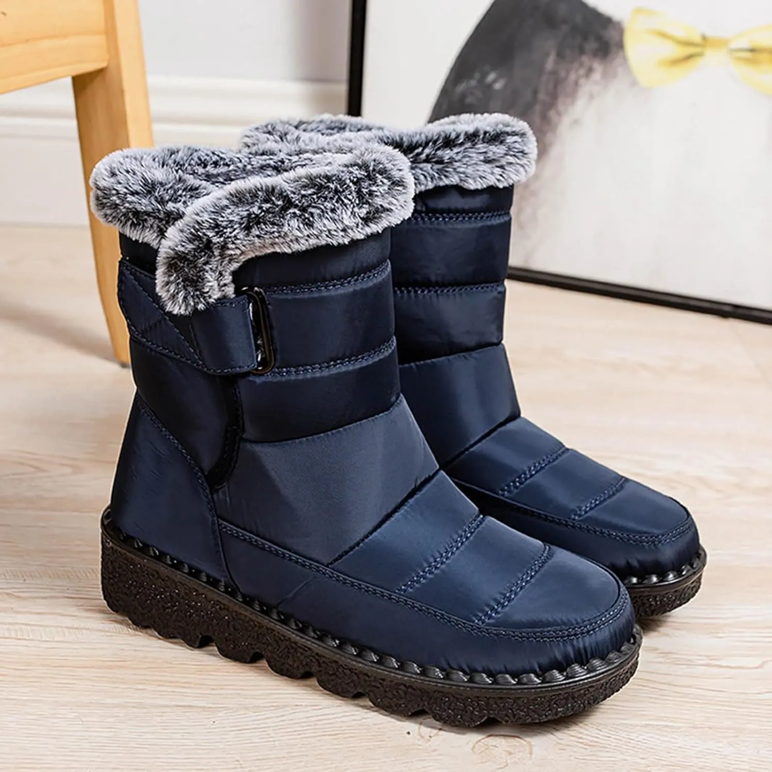 Yanzhenglip Winter Wide Toe Barefoot Hiking Shoes Boots, Non-Slip Waterproof Outdoor Running Boots Snow Boots
