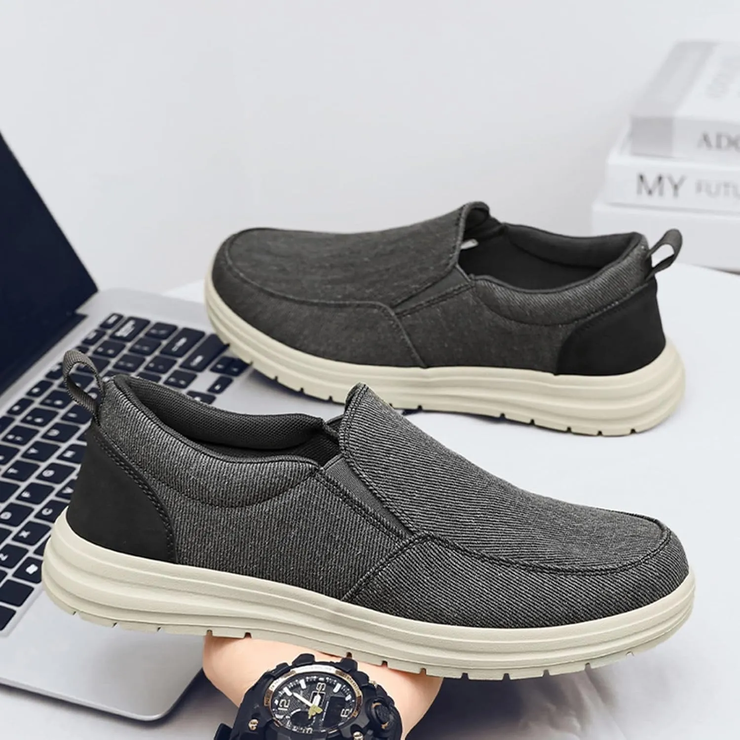 YIBLBOX Men's Wide Width Shoes | Men’s Shoes | Men's Slip On Loafers | Comfortable & Light-Weight