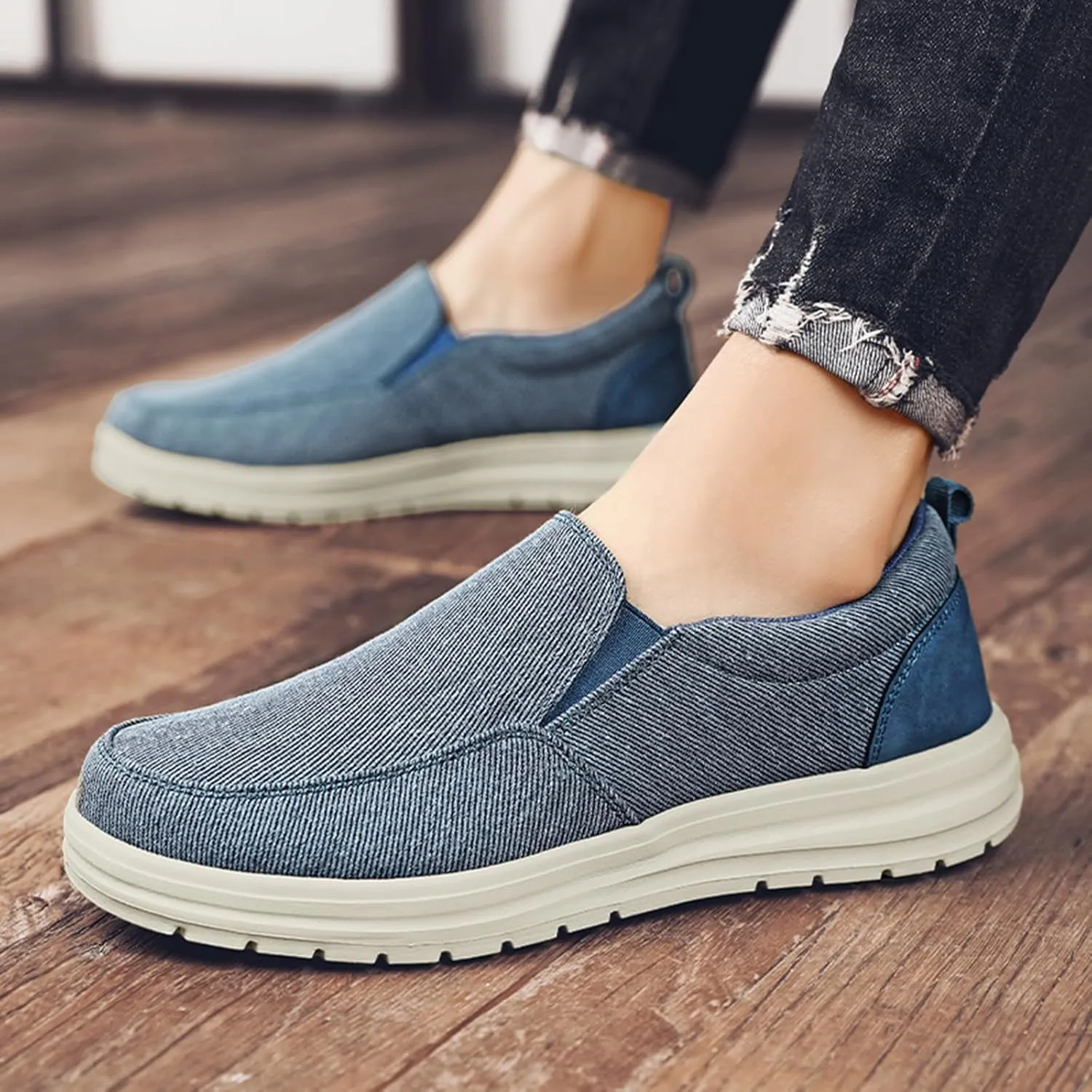 YIBLBOX Men's Wide Width Shoes | Men’s Shoes | Men's Slip On Loafers | Comfortable & Light-Weight
