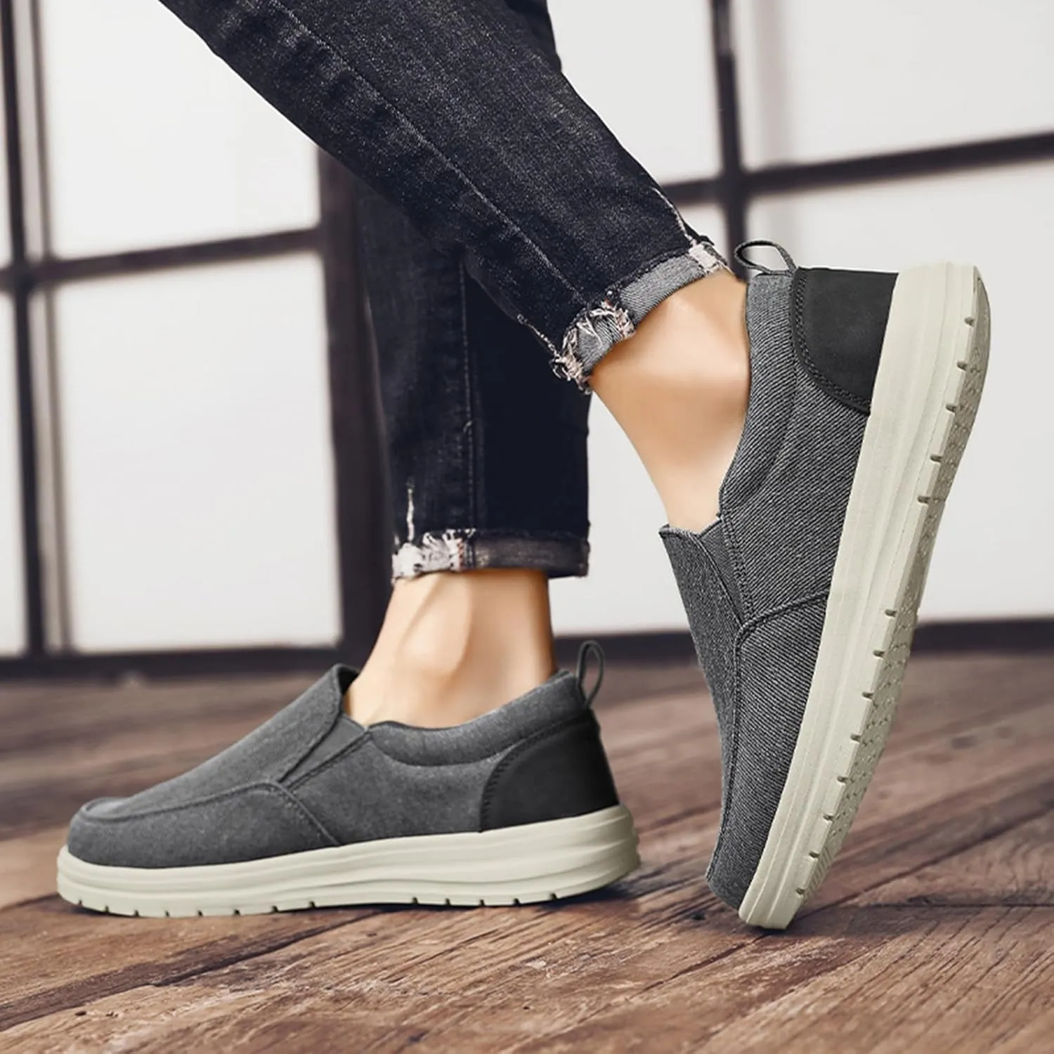 YIBLBOX Men's Wide Width Shoes | Men’s Shoes | Men's Slip On Loafers | Comfortable & Light-Weight