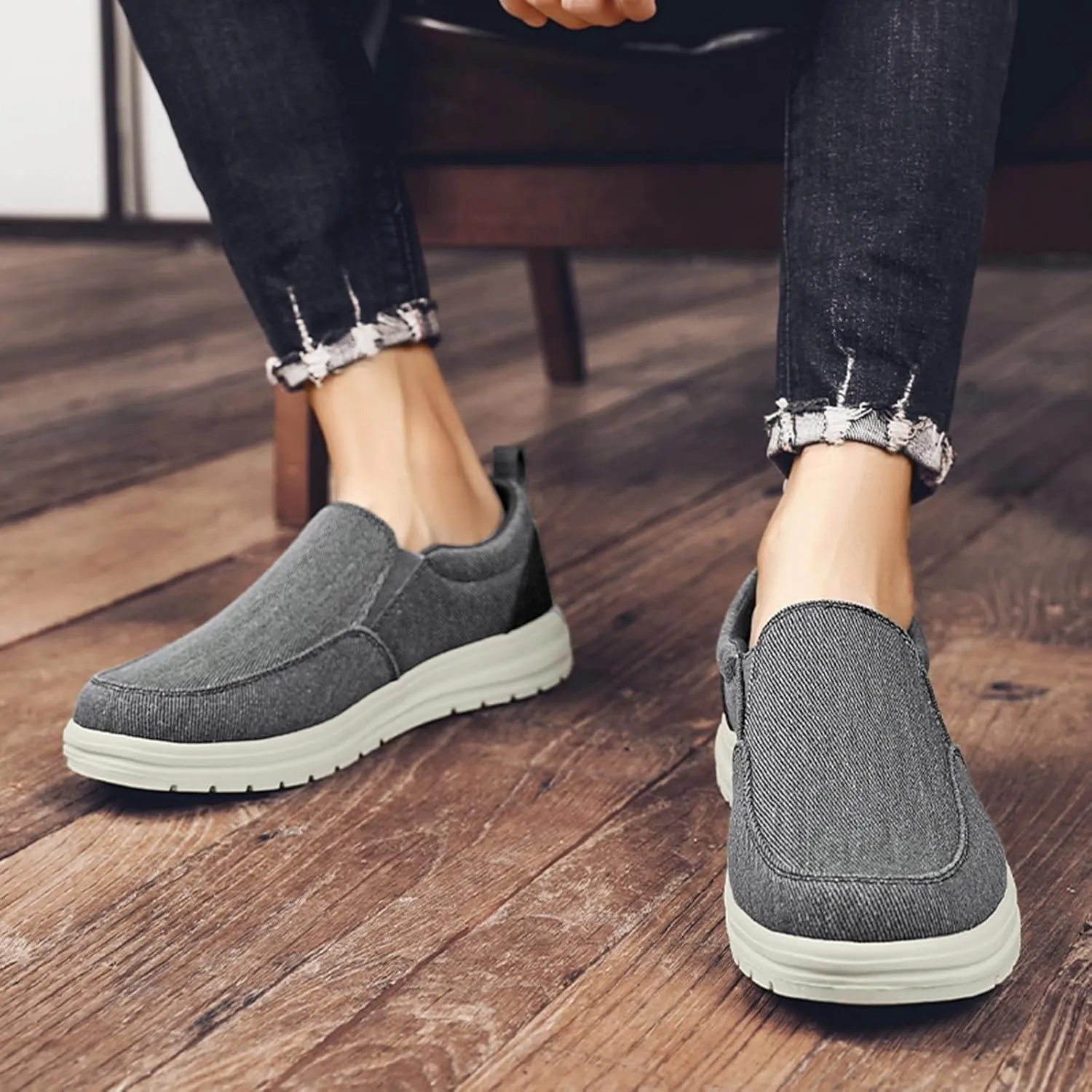 YIBLBOX Men's Wide Width Shoes | Men’s Shoes | Men's Slip On Loafers | Comfortable & Light-Weight